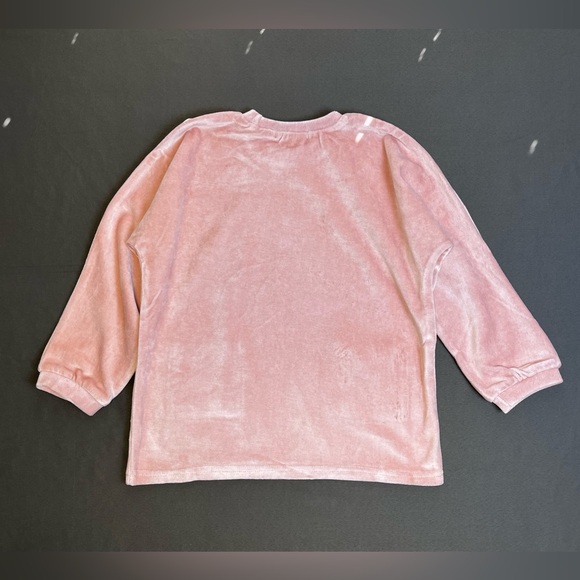 Pink Velvet Sweatshirt for Girls Size 5-6Y - Picture 9 of 9